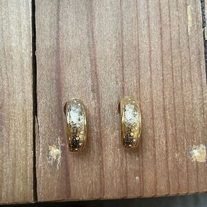 Premier Designs Gold Huggie/ Stud Earrings